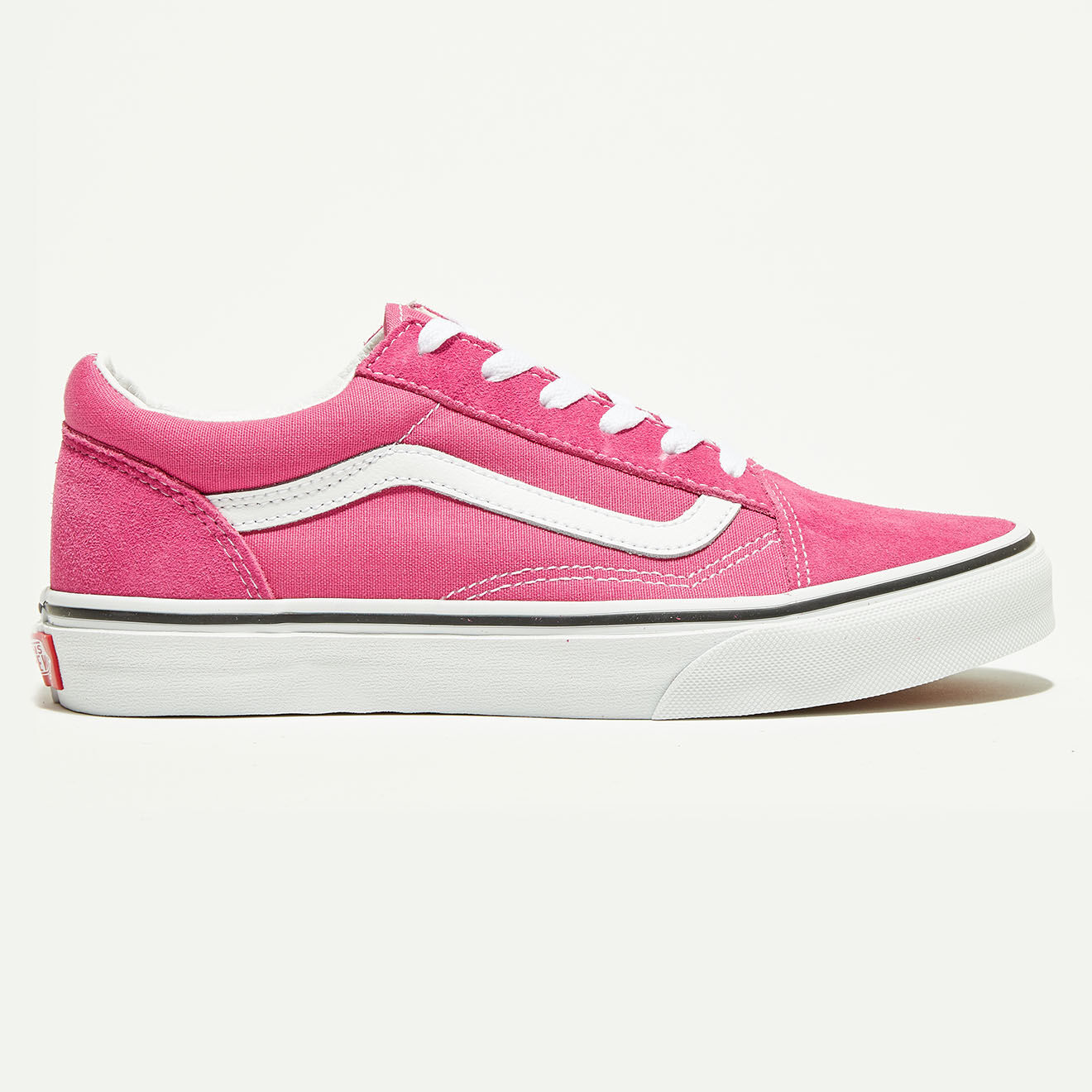 Vans Sneakers en Toile & Velours de Cuir Old Skool roses
