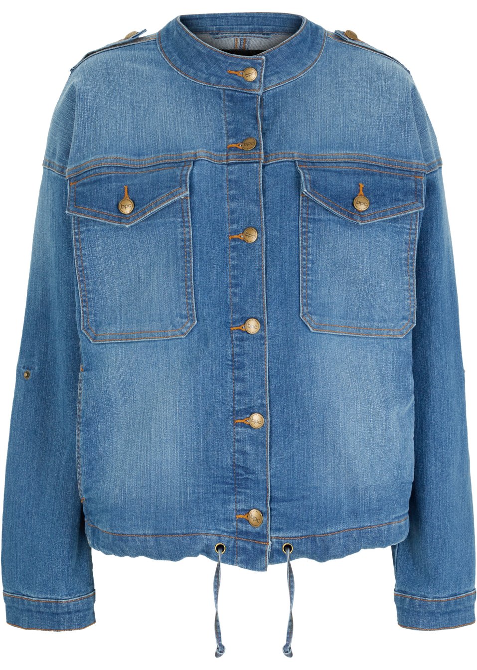 Veste en jean oversize avec manches retroussables