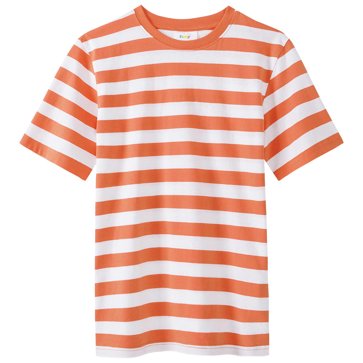 Famy 3 Jungen T-Shirts in verschiedenen Dessins orange / dunkelblau / königsblau