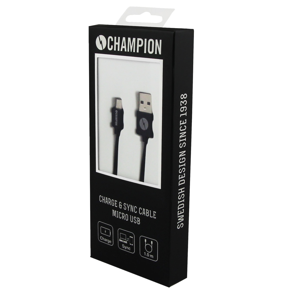 USB-A til Micro-USB-kabel 1m Svart