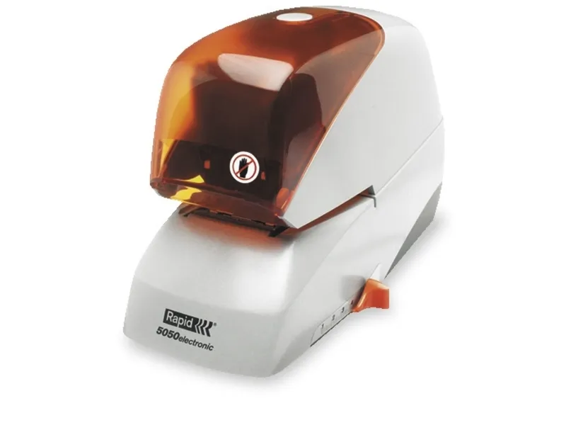 Rapid kontaktløs elektrisk hæftemaskine 5050E, 50 ark Sølv/orange