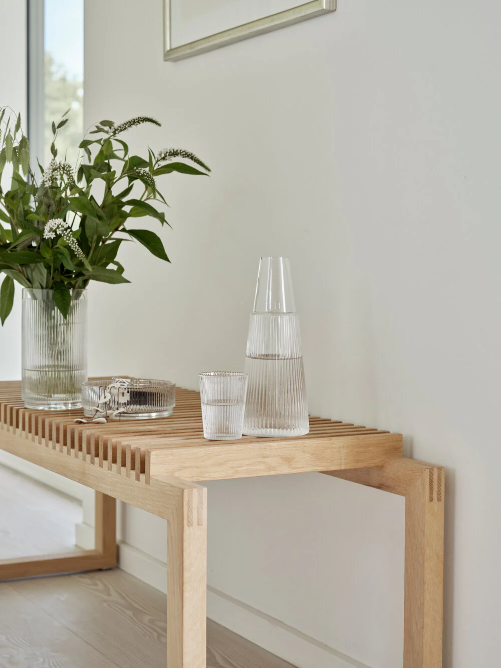 Stelton  Pilastro karaffel med glas, klar - 1,0l.