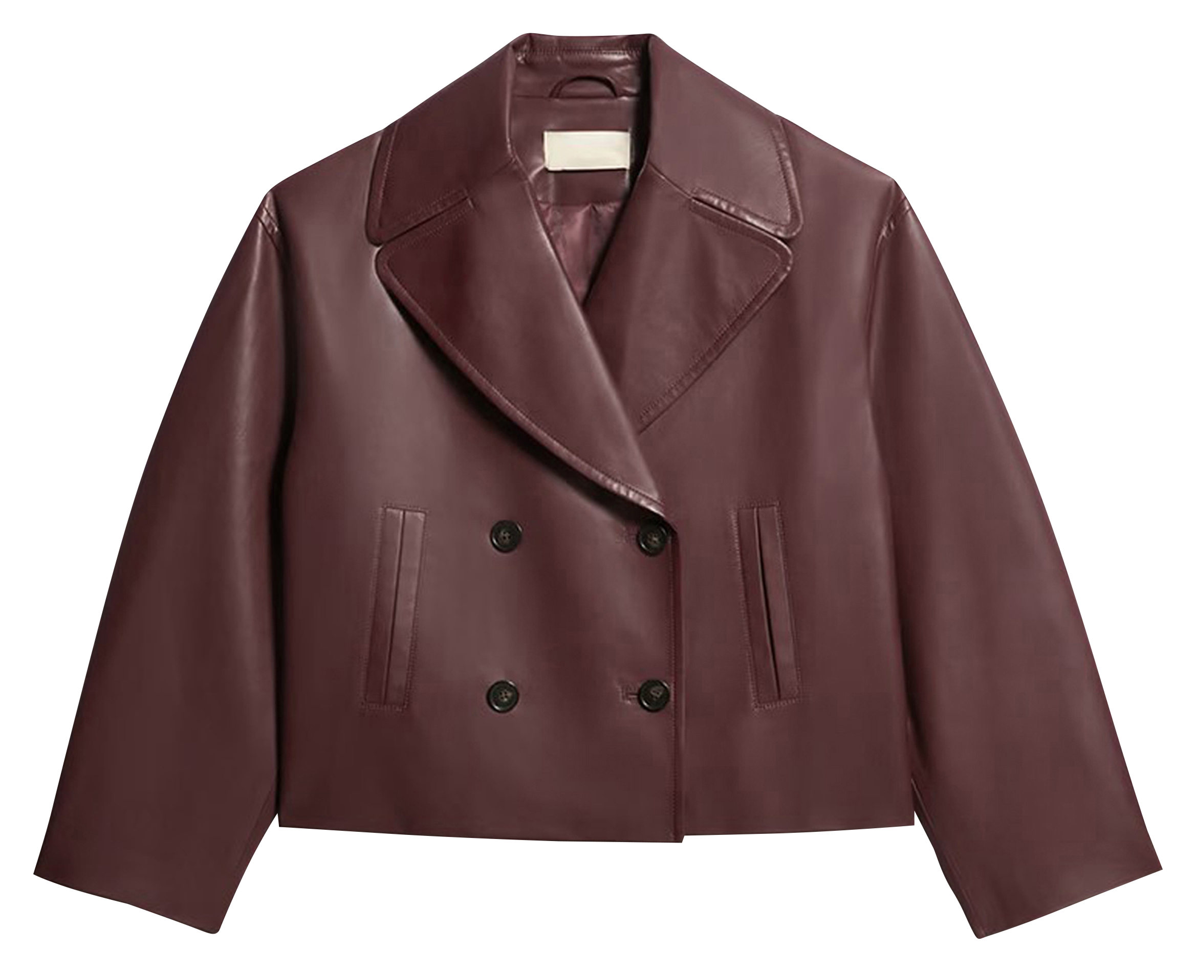 CARLIN - Manteau oversize court boutonné | Rouge