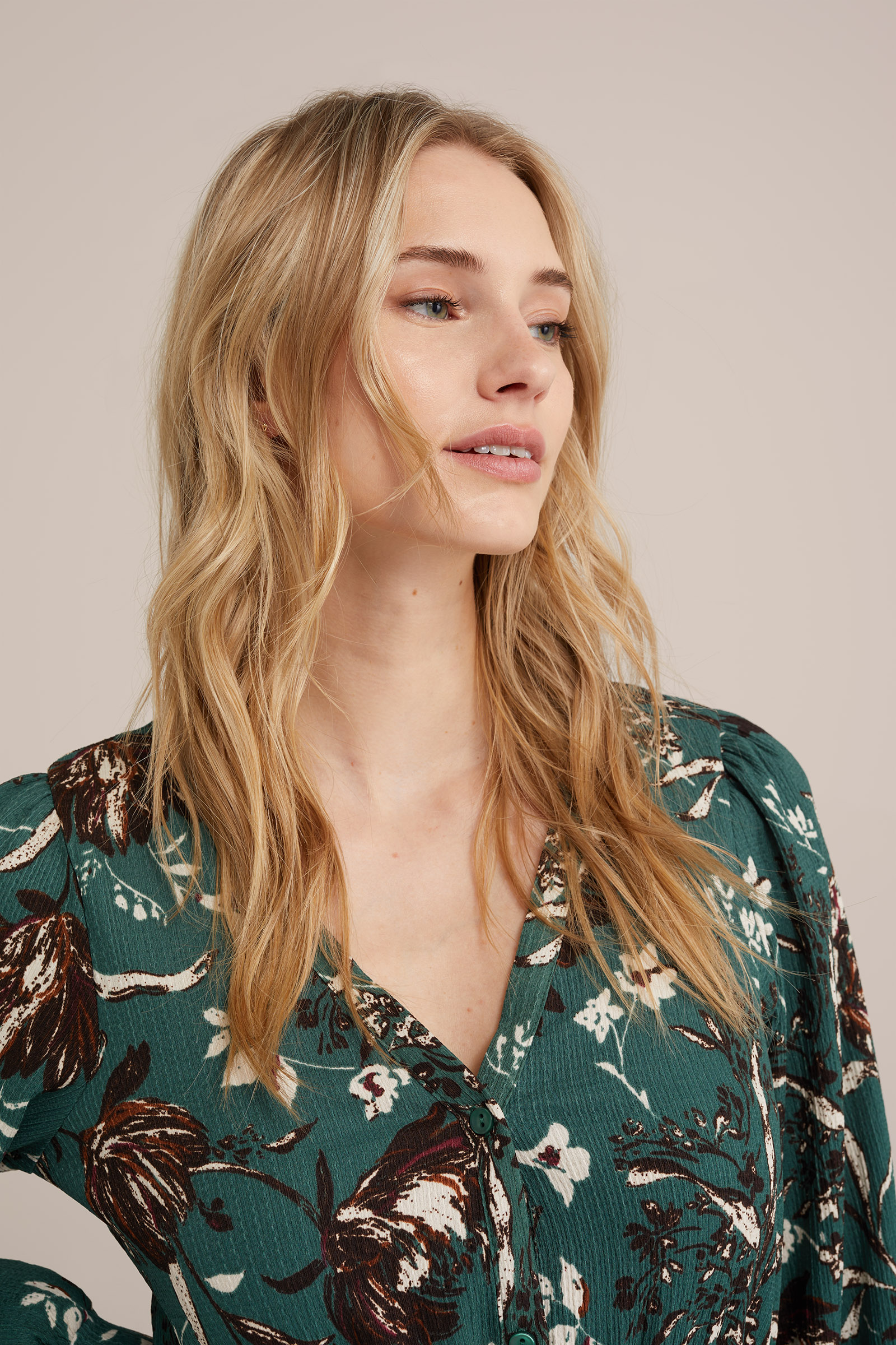 jurk met dessin WE Fashion Groen