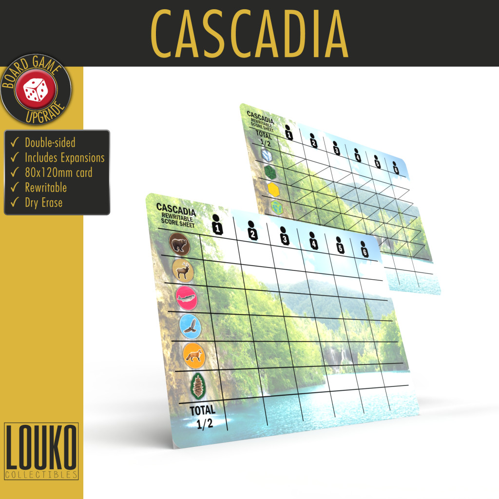 Cascadia - Feuille de score réinscriptible
