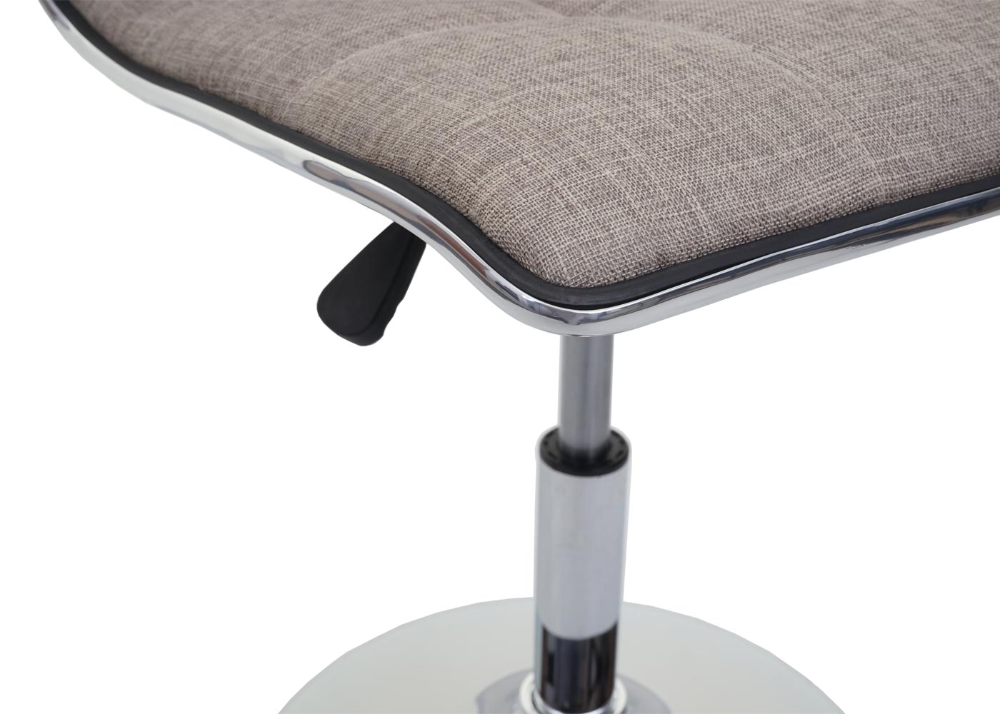 Esszimmerstuhl MCW-C41, Stuhl Küchenstuhl, höhenverstellbar drehbar, Stoff/Textil MVG-zertifiziert ~ creme-grau