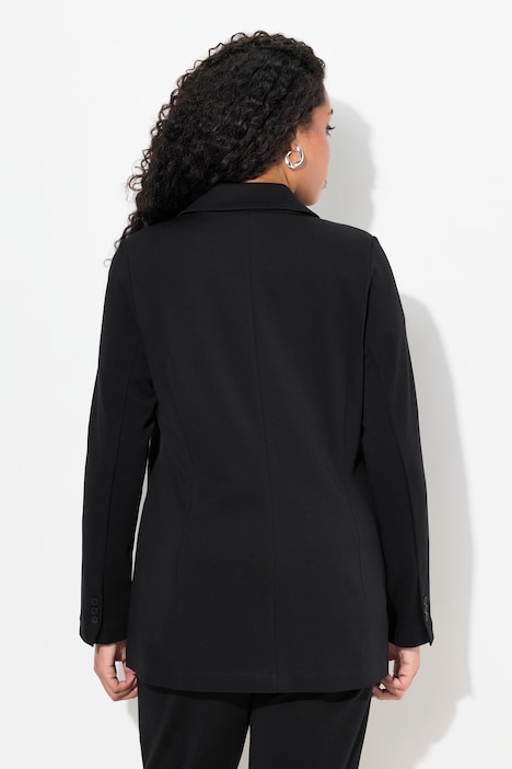 Blazer, Punto di Roma, A-Linie, Reverskragen, Stretch