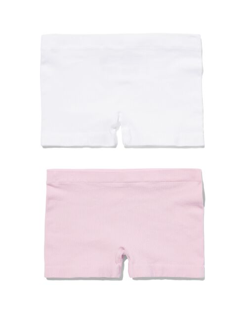2 boxers enfant sans coutures côte violet clair