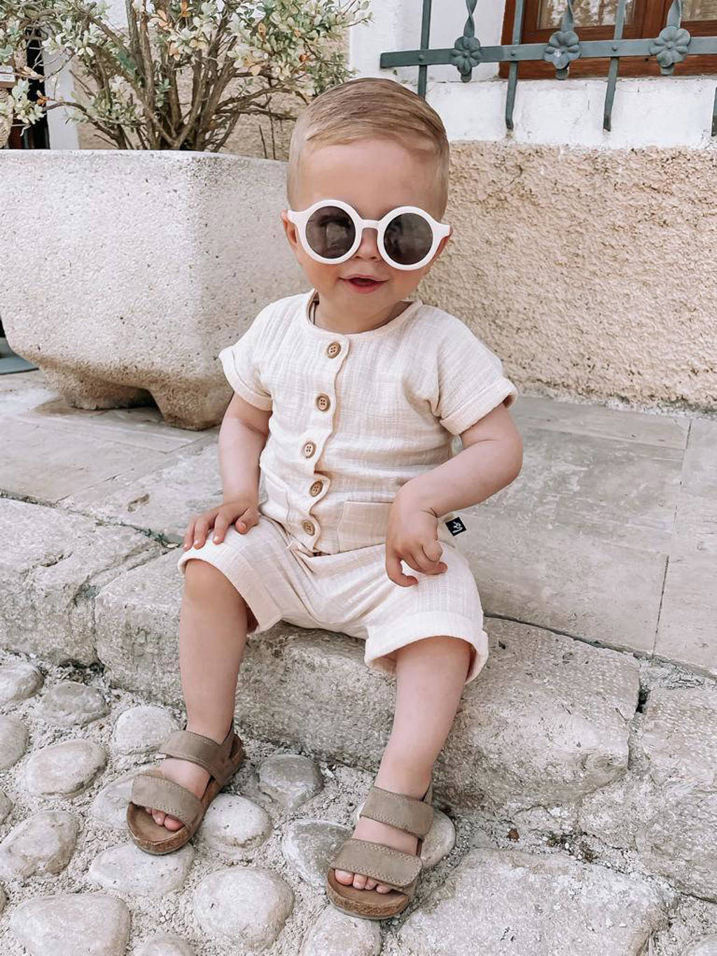 Babystyling baby casual short ecru