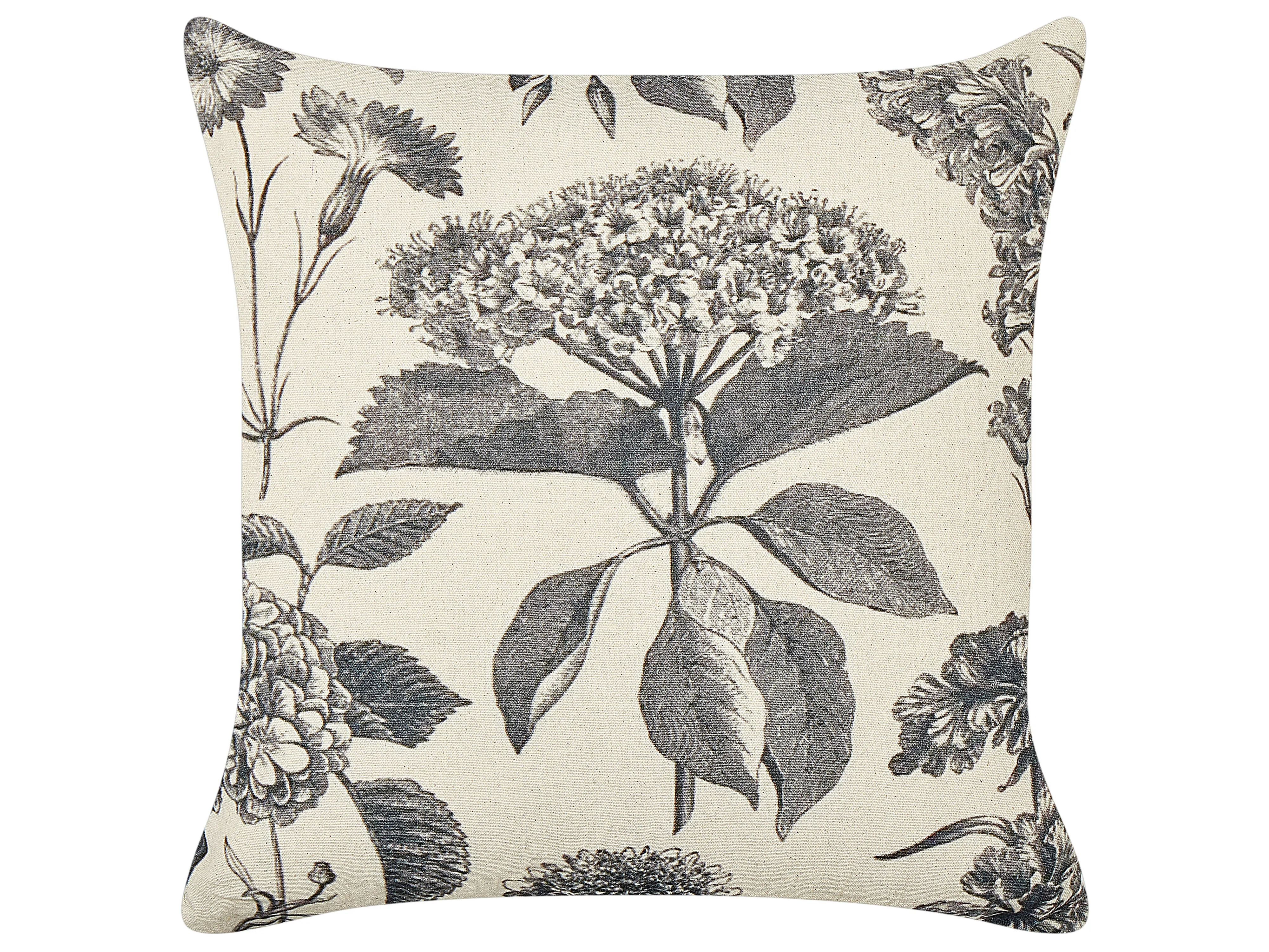 Set van 2 sierkussens ROSEMARY Katoen 45 x 45 cm Grijs bloempatroon