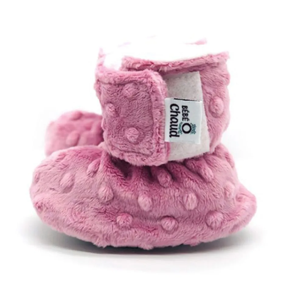 Bébé Ô Chaud Pantoufles Velux + Mitaines sans pouce 0-18mois - Rose