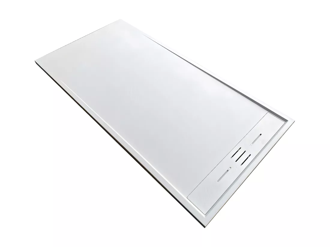 Receveur de douche 90 x 120 cm extra plat SALVI en SoliCast® surface ardoisée blanc