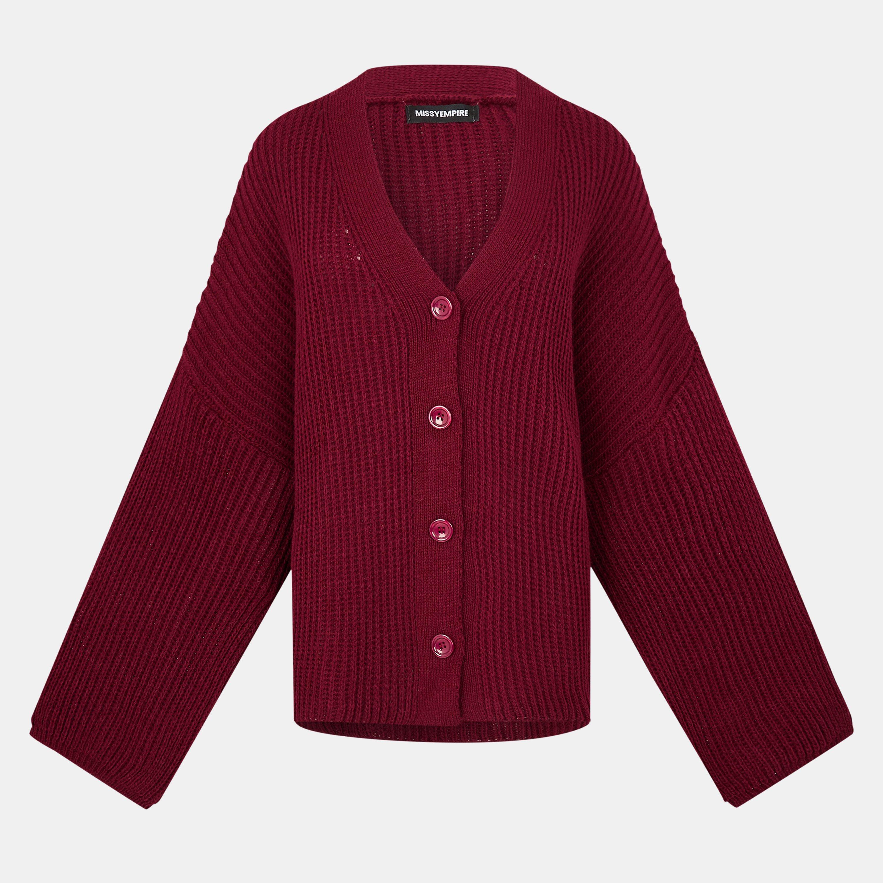 Missy Empire ME Chunky Knit Cardigan And Trouser Set Womens
