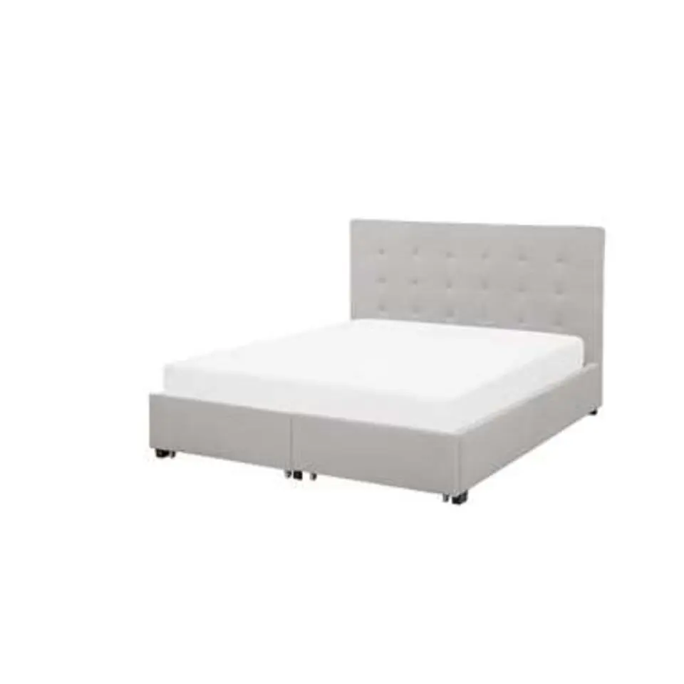 ROCHELLE - Bed opbergruimte - Lichtgrijs - 140 x 200 cm - Polyester