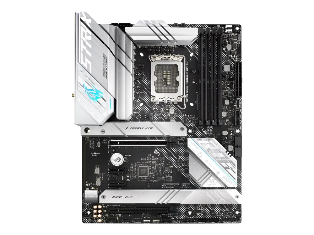 ASUS ROG STRIX B660-A GAMING WIFI D4 - Bundkort - ATX - LGA1700 sokkel - B660 Chipset - USB-C Gen 2x2, USB 3.2 Gen 1, USB-C Gen1, USB 3.2 Gen 2, USB-C Gen2 - 2.5 Gigabit LAN, Wi-Fi 6, Bluetooth - onboard grafik (CPU påkrævet) - HD Audio (8-kanaler)