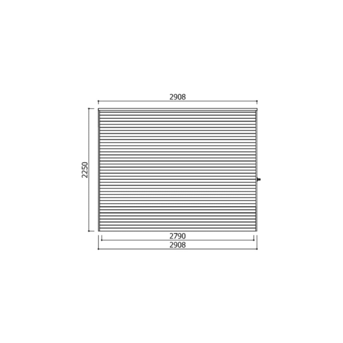 Abri de jardin en bois traité tarento avec auvent - 8 m²