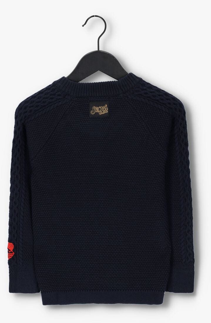 SCOTCH & SODA donkerblauwe scotch & soda trui 167732-22-fwbm-d60
