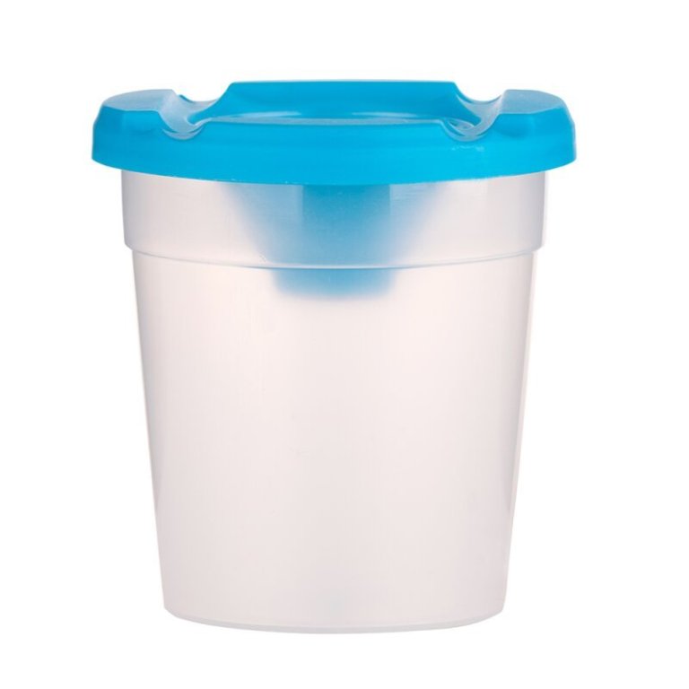 Wasserbecher mit Pinselablage und Auslaufschutz