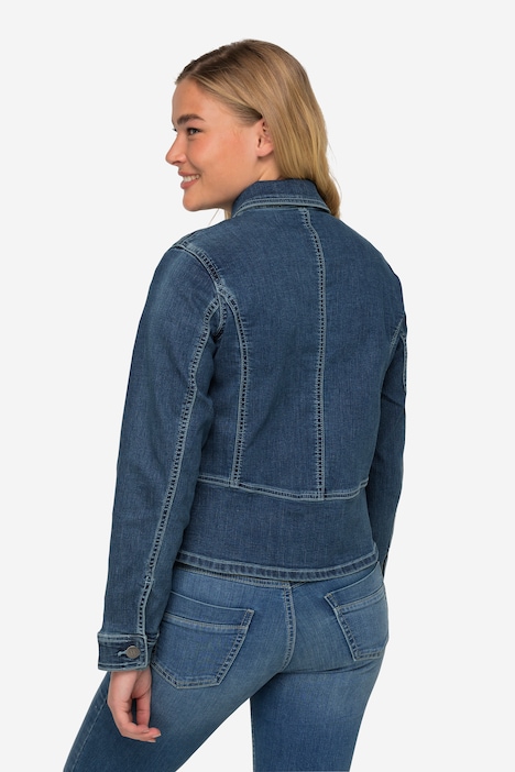 Jeansjacke, Hemdkragen, Metallknöpfe, Langarm