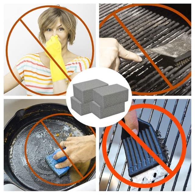 Rengøringsblok til grillgrillskrubning af sten BBQ Murstenrenser