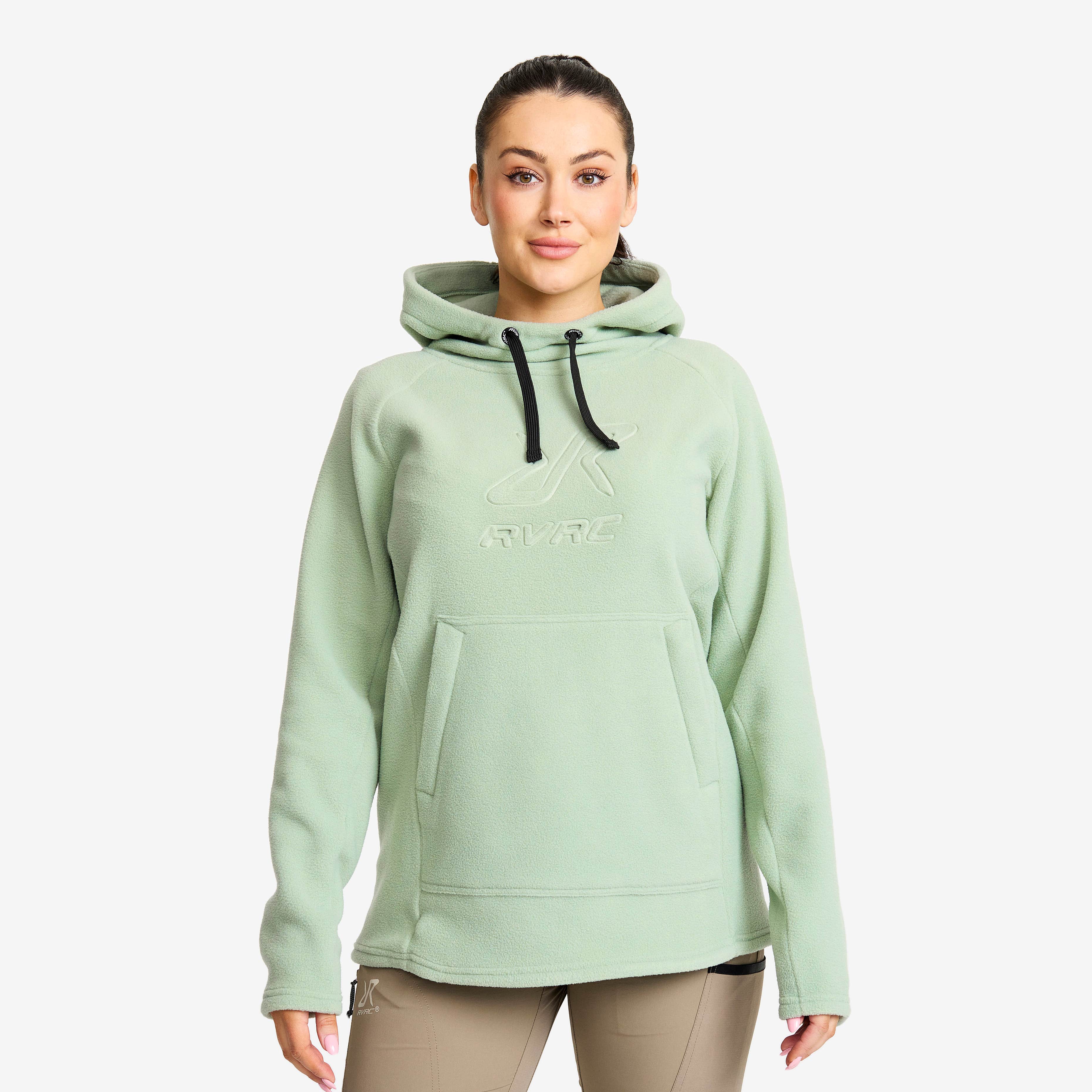 Polar Fleece Hoodie  Dame Iceberg Green