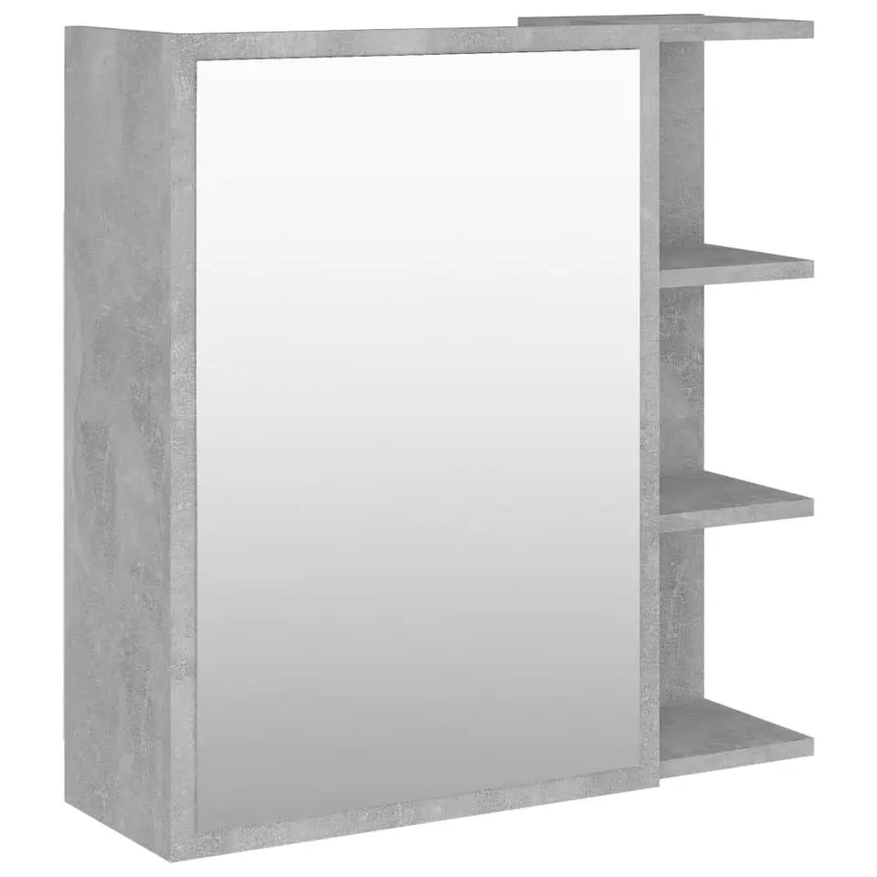vidaXL - Spiegelkast - Grijs - Bewerkt hout