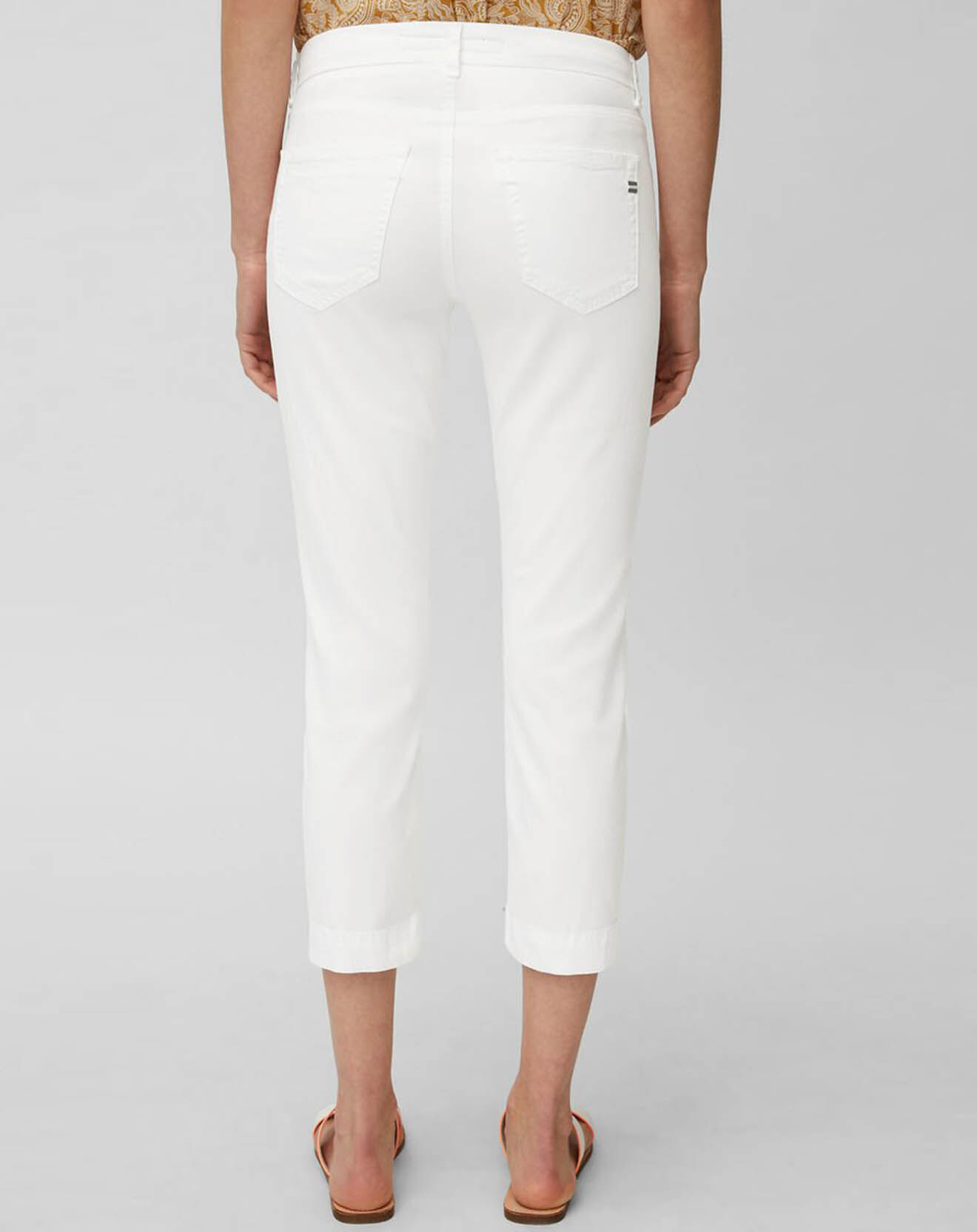 Marc O'Polo Pantalon slim crop Lulea blanc
