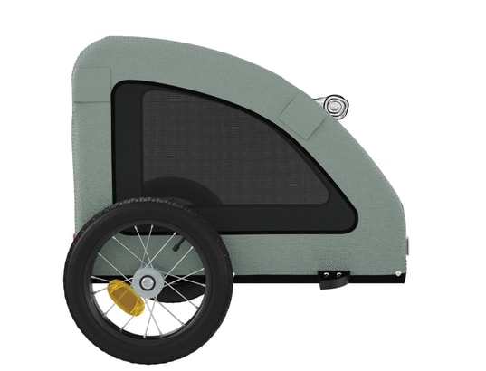 VIDAXL - Remorque de vélo pour chien gris tissu oxford et fer