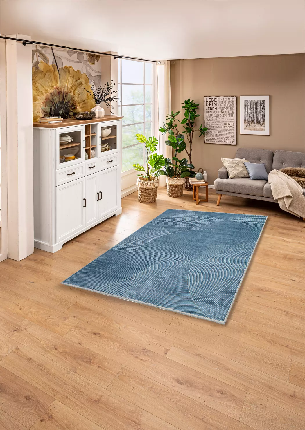 Webteppich Catania Sand 200 x 290 cm