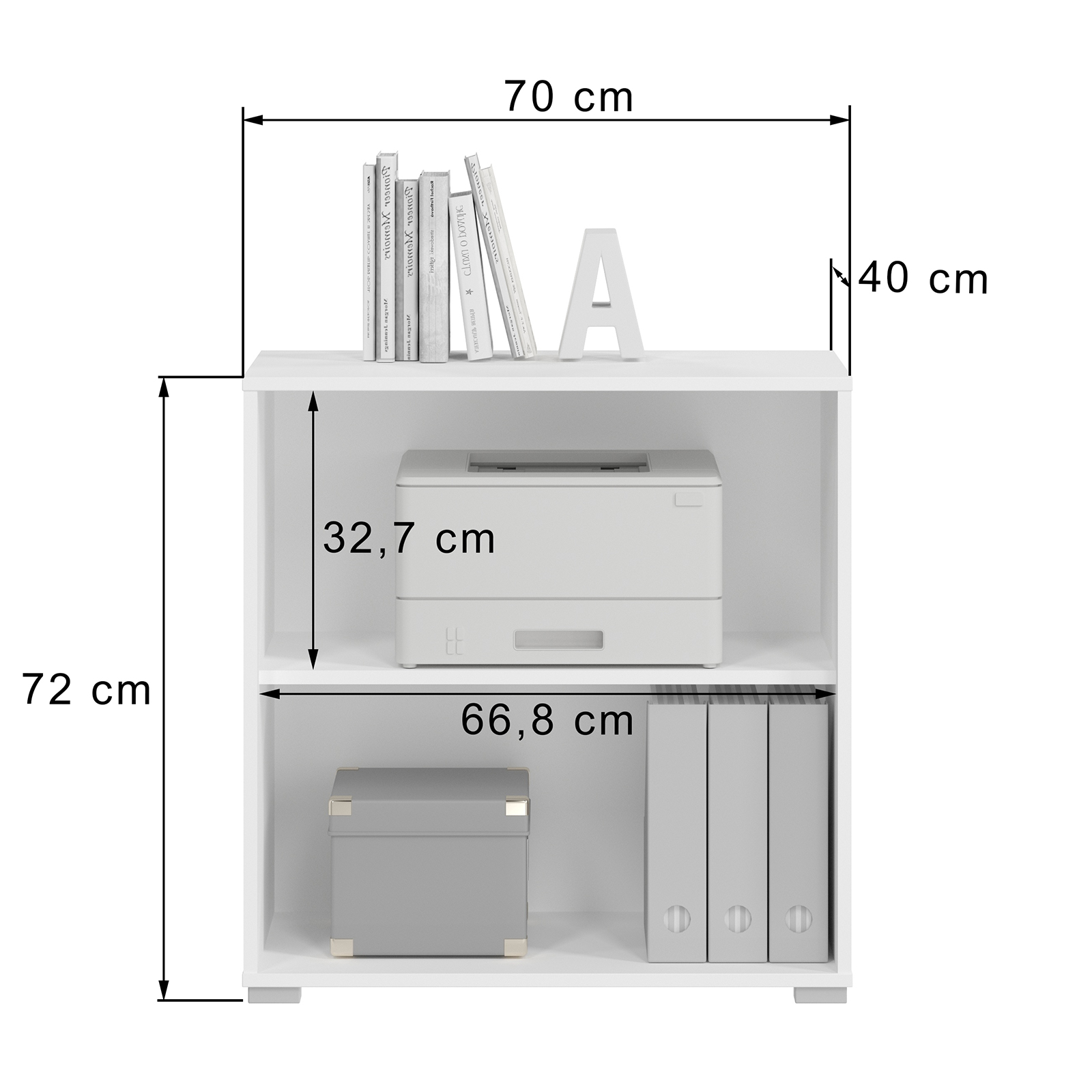 Regal MOVER - weiß - 68 cm