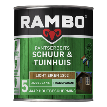 Rambo Pantserbeits Schuur & Tuinhuis zijdeglans transparant licht eiken 750 ml