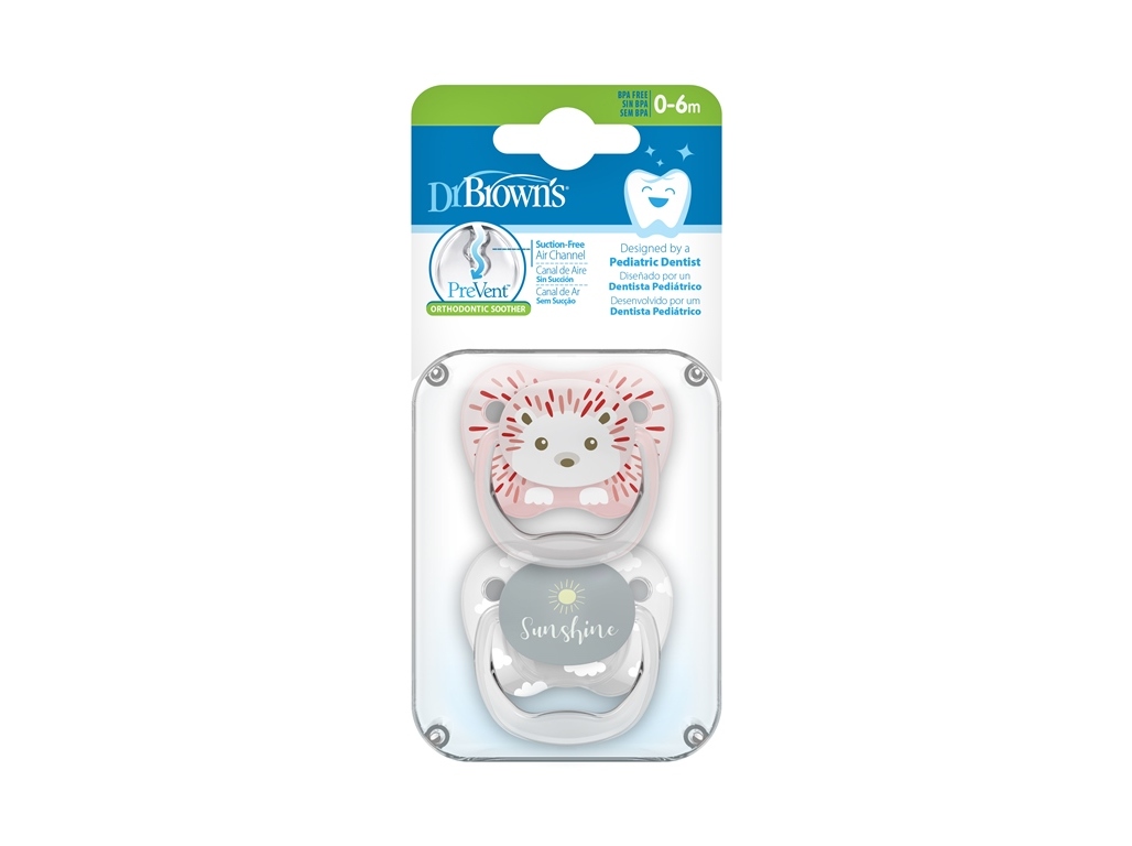 CHUPETA DR. BROWN'S PREVENT ROSA 0-6M 2UN
