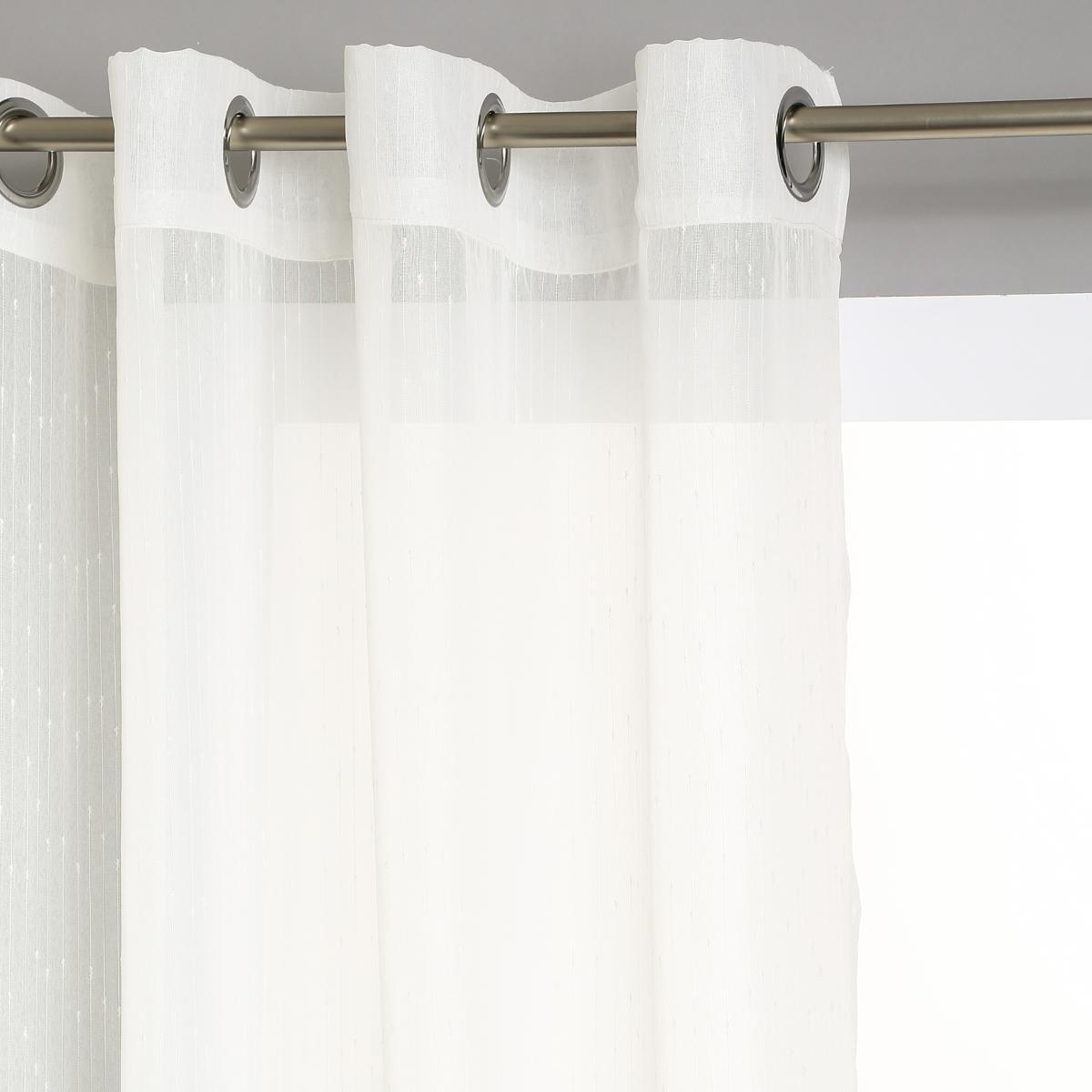 VOILAGE RAYURE IVOIRE 140X240CM