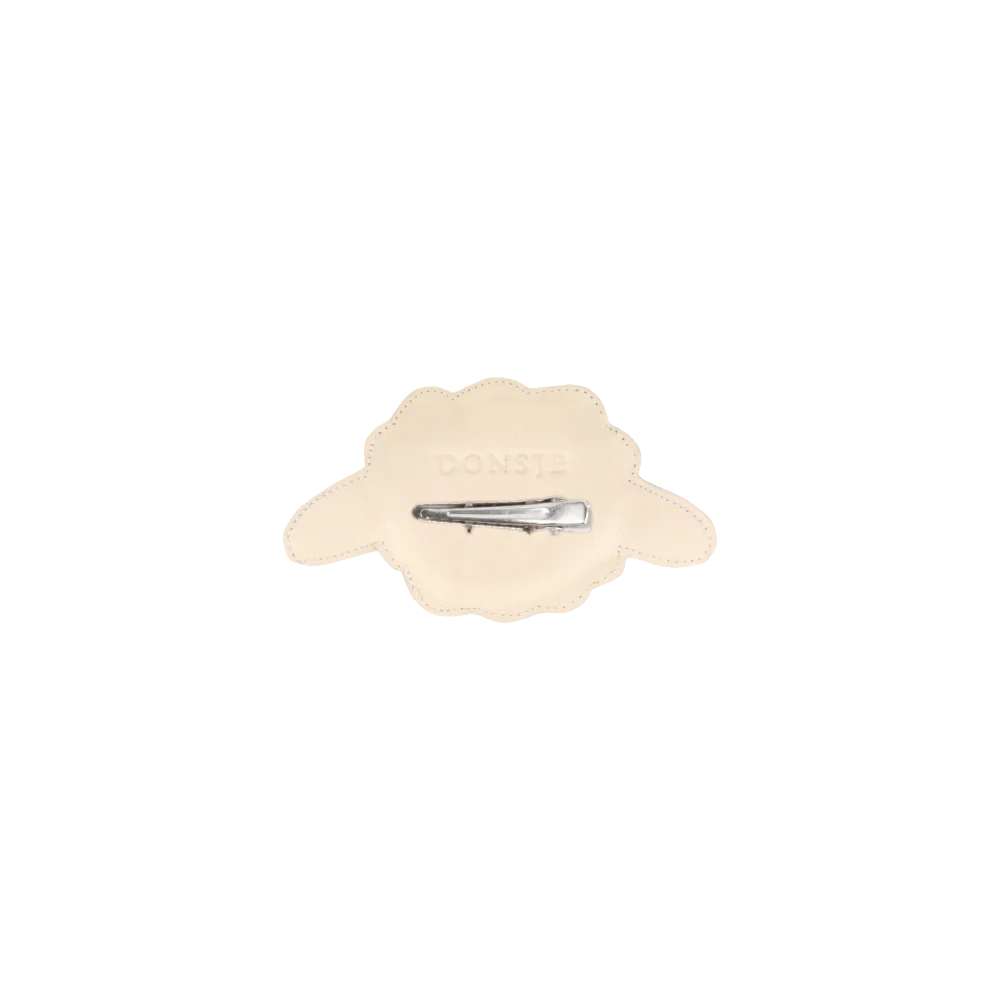 Josy Classic Hairclip | Lammy | Off White Leather