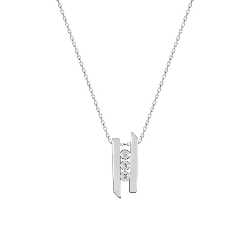 Collier Femme - Oxyde de zirconium - Argent 925 - Longueur : 42 cm