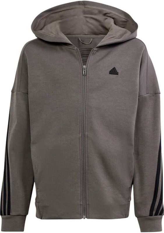 adidas - Future Icons 3-Stripes - Ritsjack - Bruin - Met Capuchon