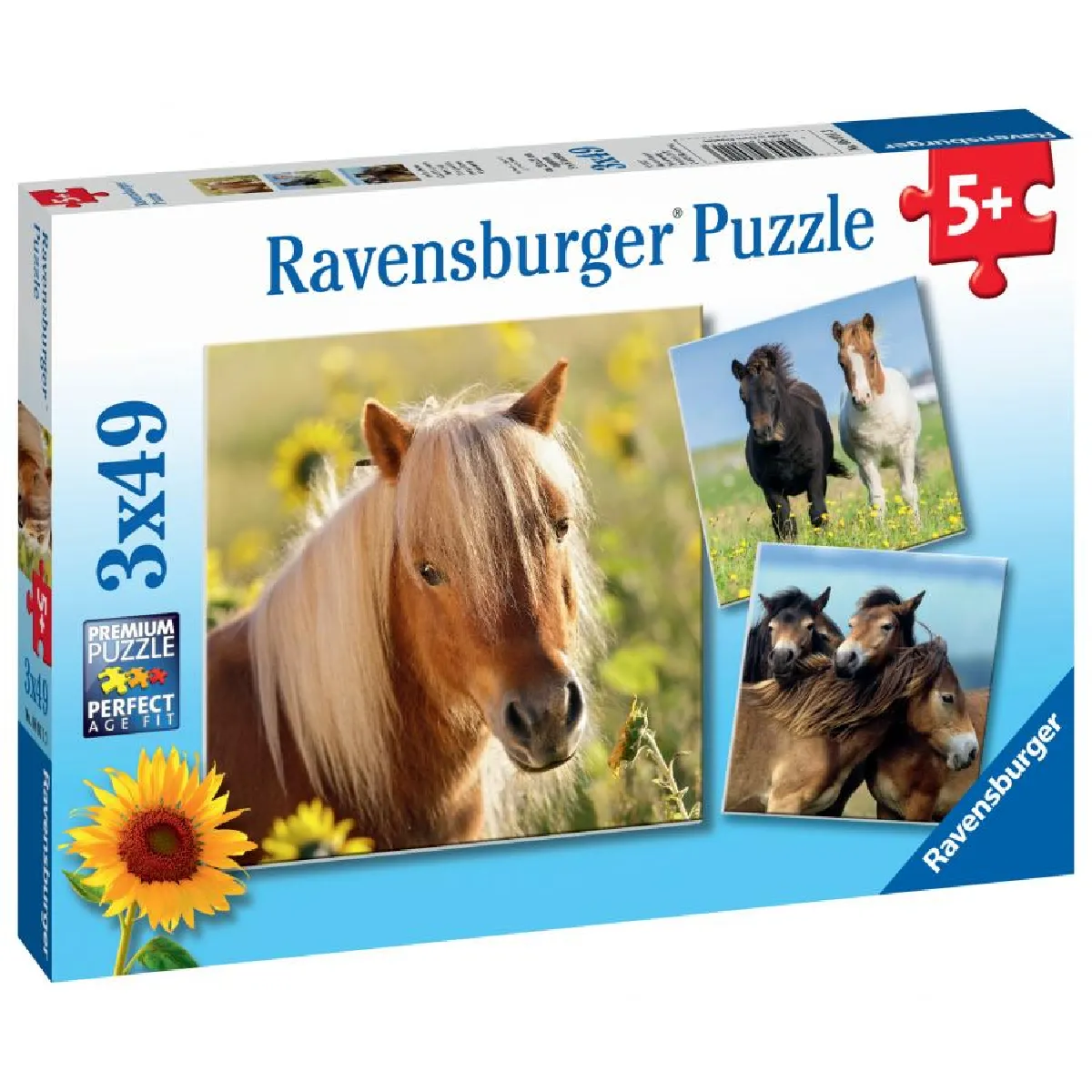 Ravensburger Adorables Poneys 3x49 Pièces