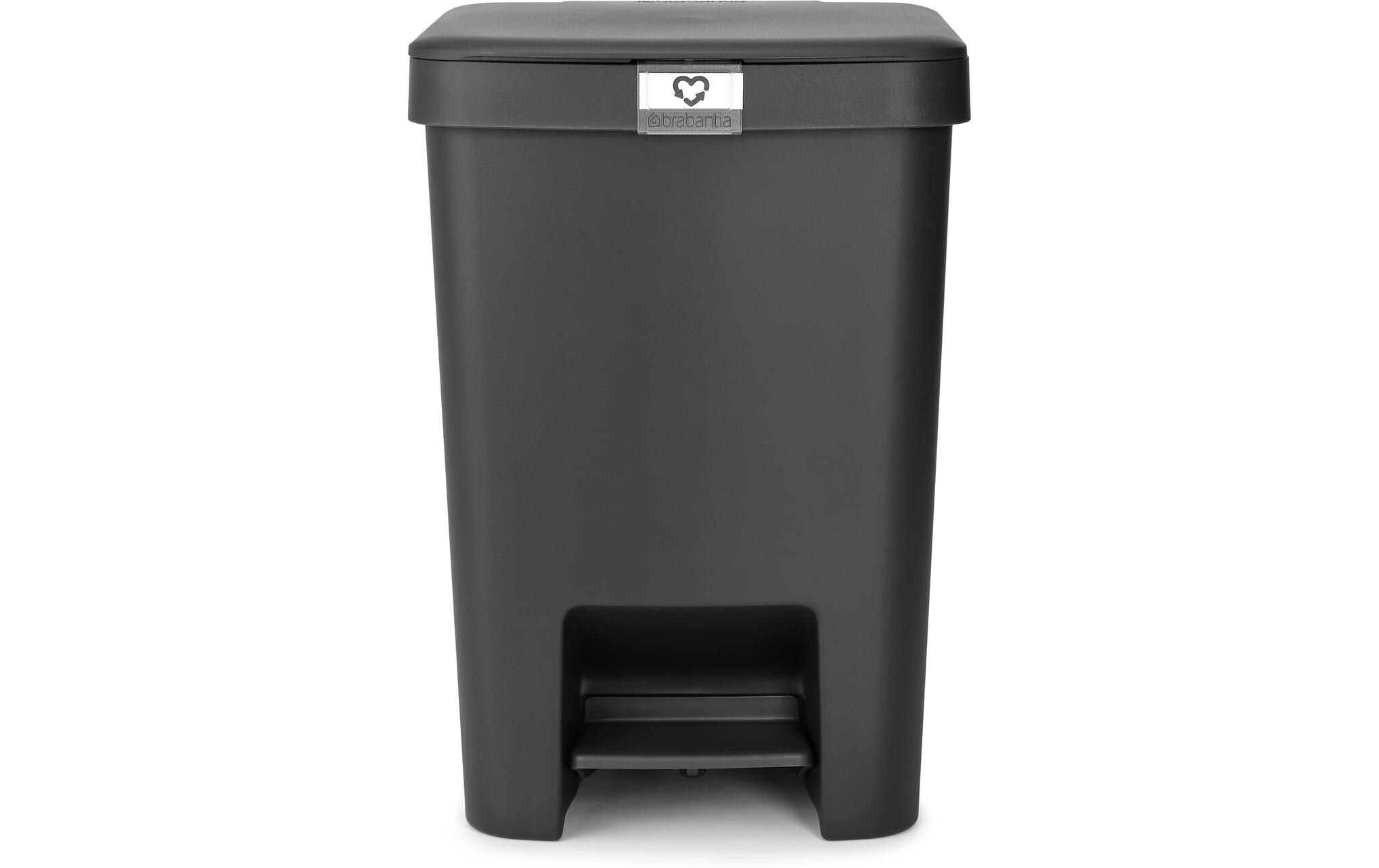Recyclingbehälter StepUp 25 l, DunkelgrauTreteimer für Recycling Materialien