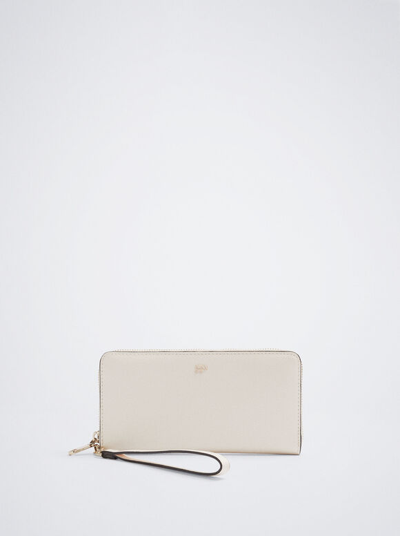 Bolsa de mão com alça - Branco-creme