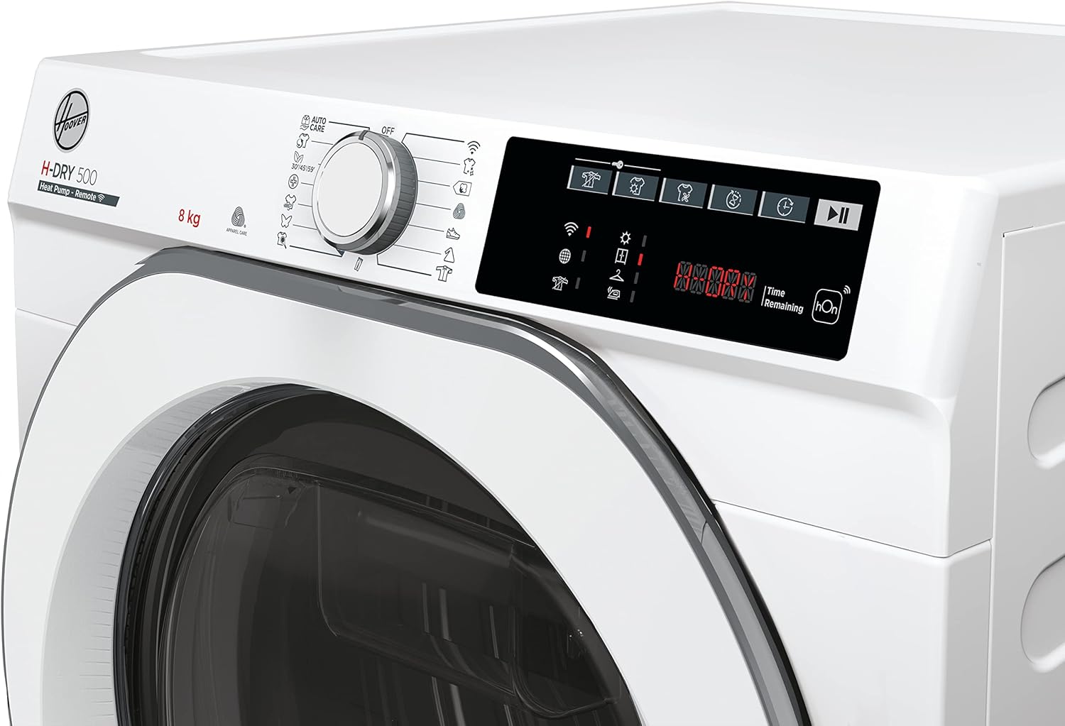Hoover H-DRY 500 NDE H8A2TCEXS-S Wärmepumpentrockner I 8 kg I WiFi + Bluetooth I AquaVision, Schuhgestell