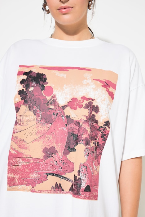 T-Shirt, oversized, Asia-Motiv