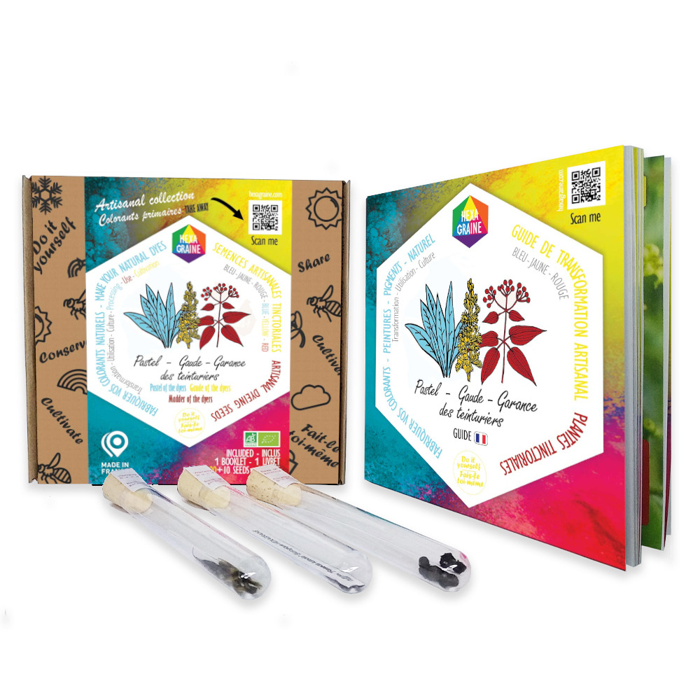 Coffret de semences tinctoriales colorants primaires