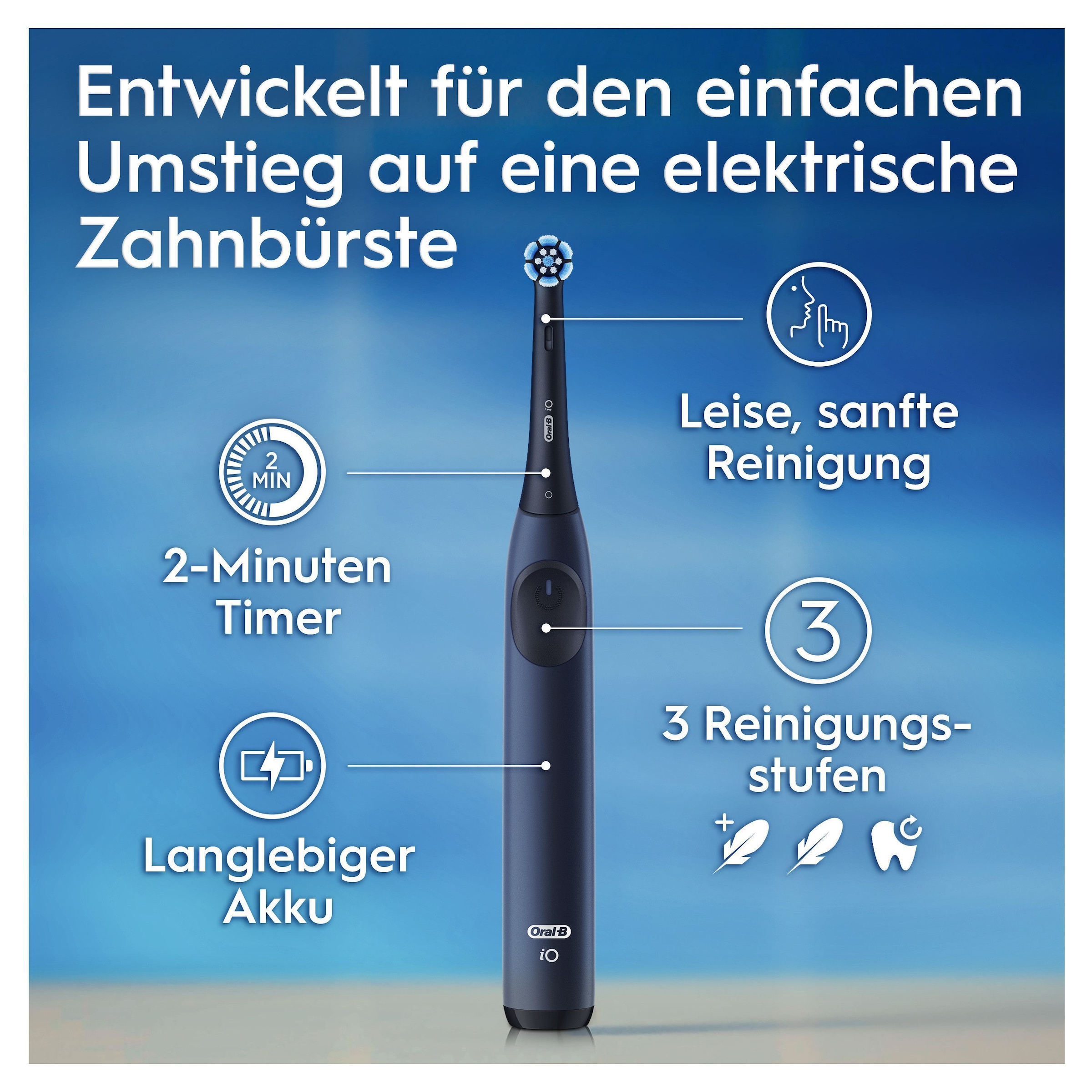 Oral-B Elektrische Zahnbürste »iO Series 2« 1 Stk. Aufsteckbürsten für die ultimative Reinigung , Reise-Etui
