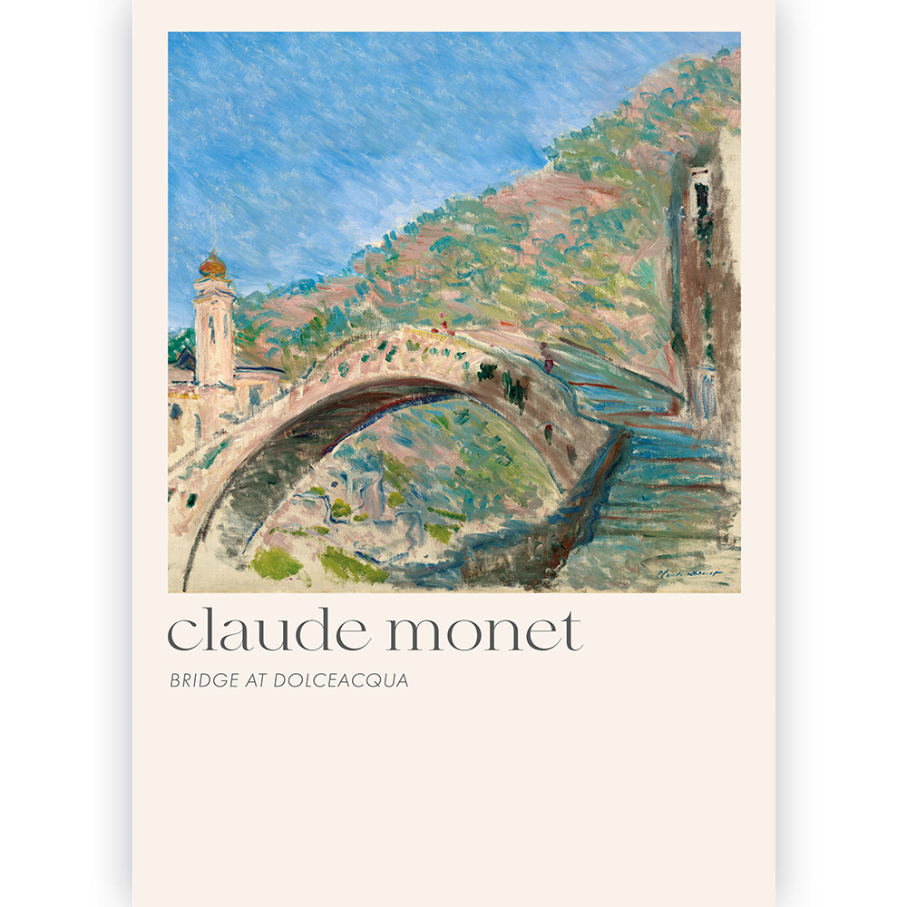 Poster Claude Monet Bridge at Dolceacqua 40x60 cm