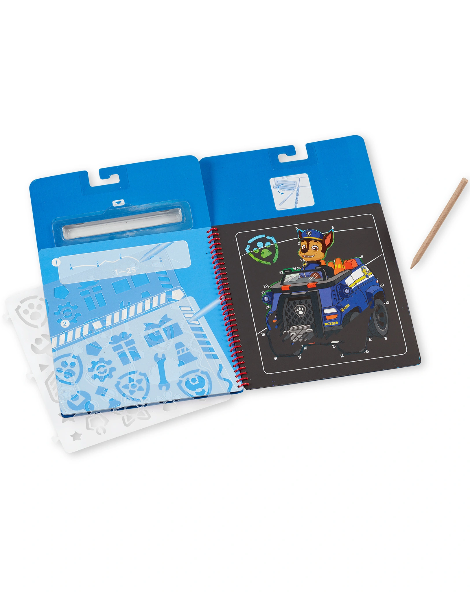 Kratzblock PAW PATROL - CHASE mit Holzstift