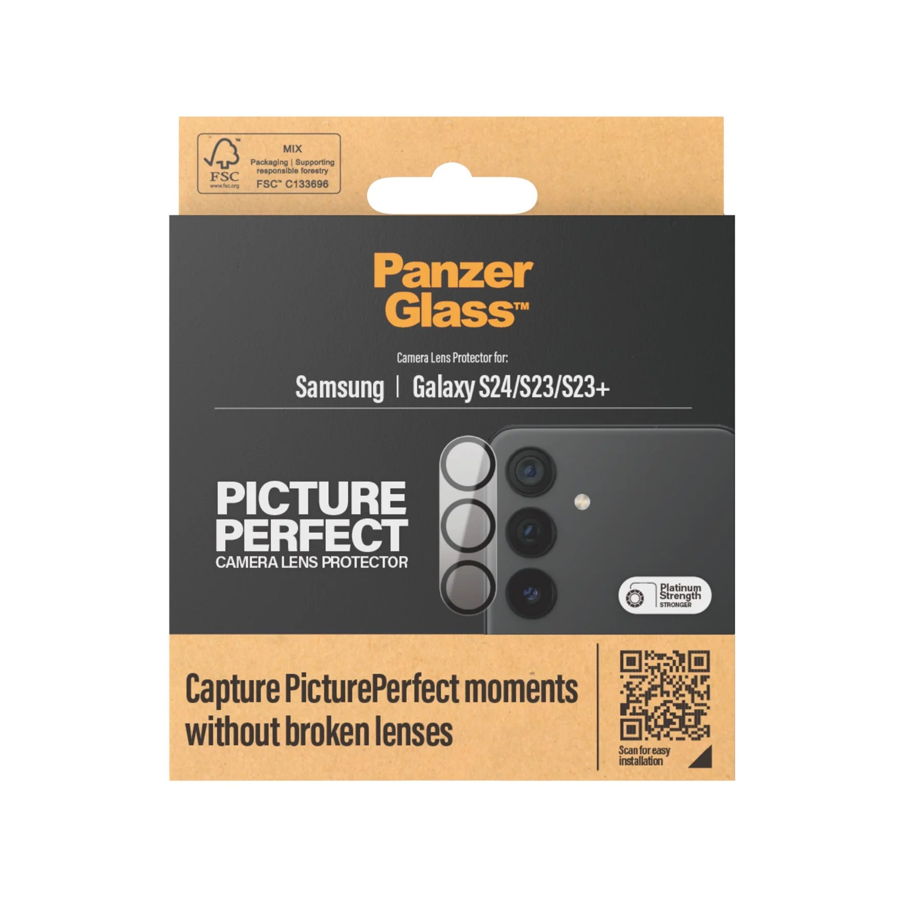 PicturePerfect Samsung Galaxy S24 / S23 / S23  Plus Kameraschutz Objektiv Ring Protector Abdeckung (1204) - Schwarz