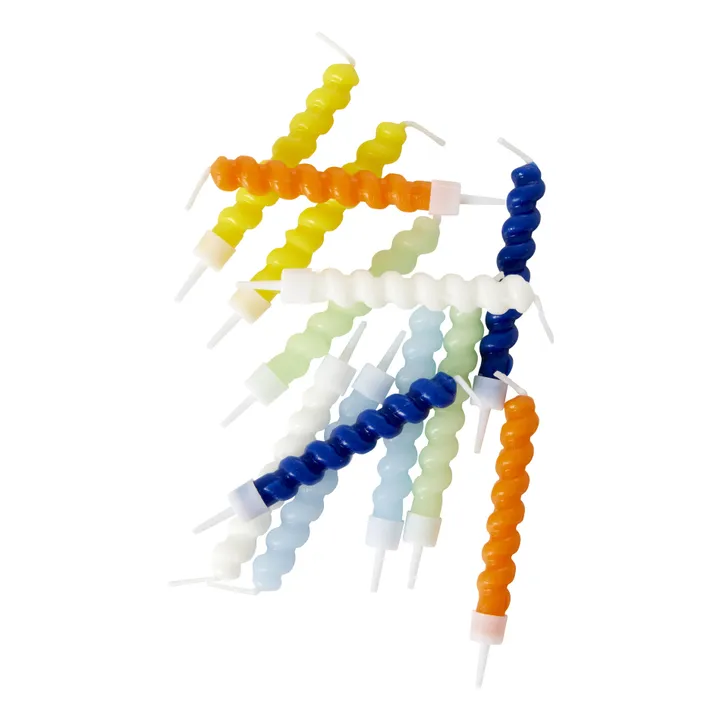 Rice Bougies pour gâteau - Set de 12 | Bleu
