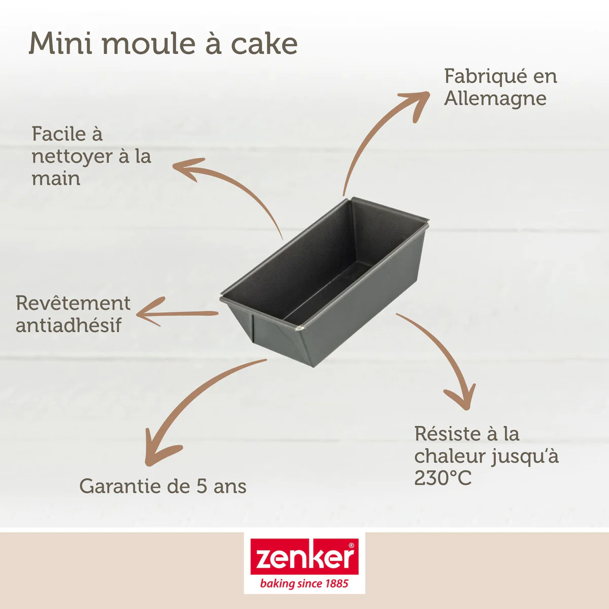 Ensemble de 2 moules à cakes 20 cm et 16 cm Zenker Special Mini Zenker