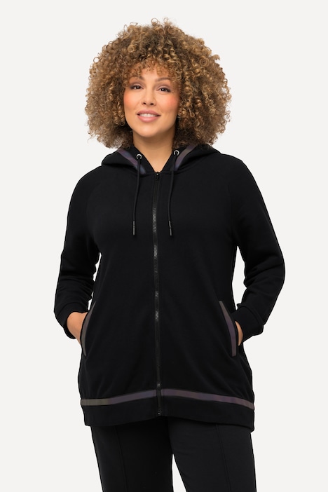 Hoodie, Kapuze, Regenbogen-Reflektorstreifen, Langarm