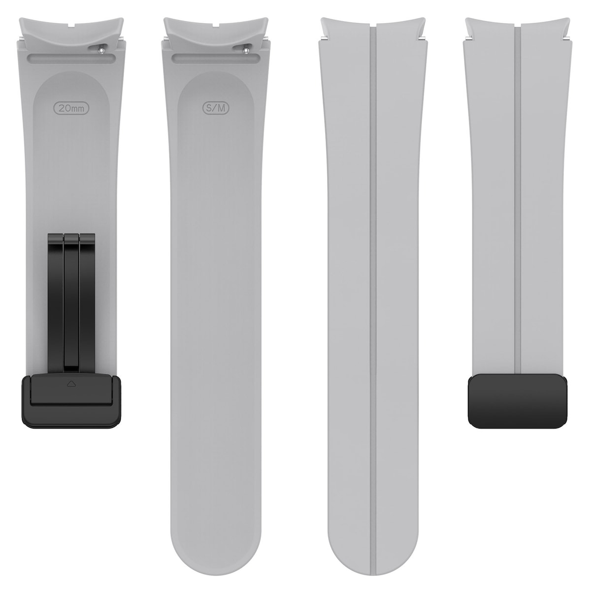 Silikonklokkerem 20 mm for Samsung Galaxy Watch 5/4 Lysegrå